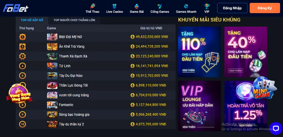 Màn hình điện thoại hiển thị ứng dụng Dwin App với giao diện casino trực tuyến